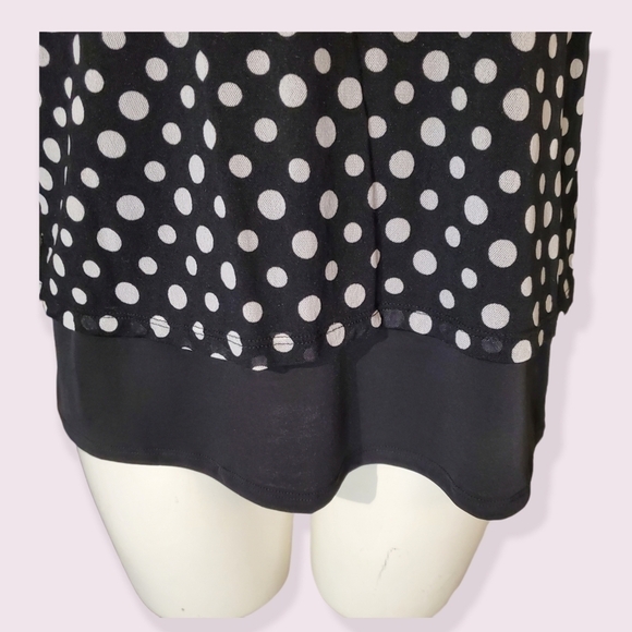 CHICO'S Black and White Dot Blouse - Picture 5 of 9